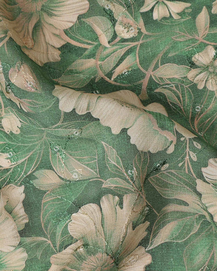Sage Beige Viscose Crepe Fabric 110cm