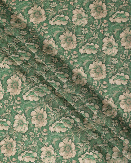 Sage Beige Viscose Crepe Fabric 110cm