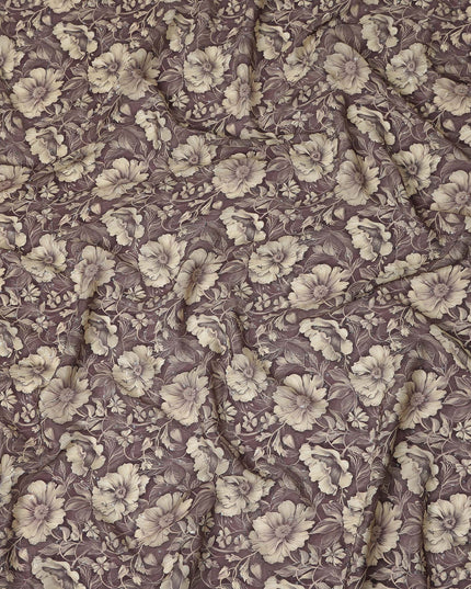 Mocha Taupe Viscose Crepe Fabric 110cm