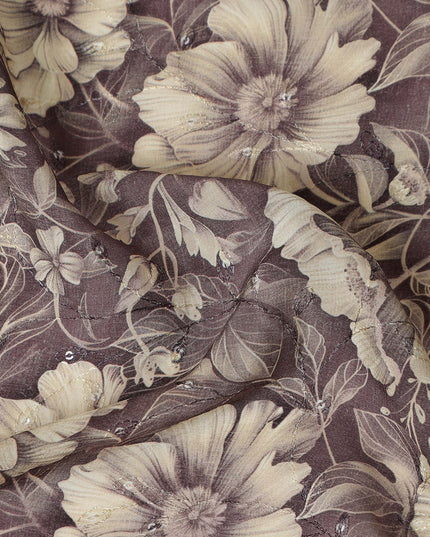 Mocha Taupe Viscose Crepe Fabric 110cm