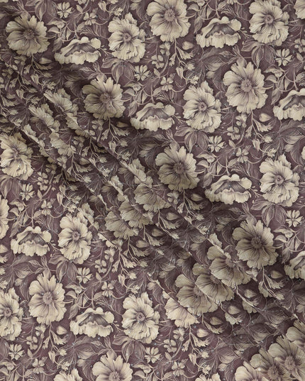 Mocha Taupe Viscose Crepe Fabric 110cm