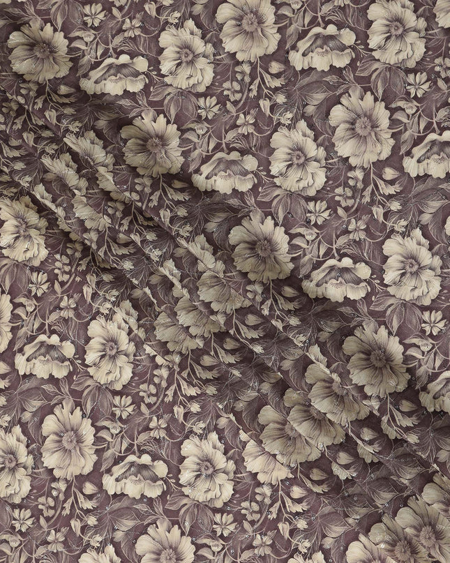 Mocha Taupe Viscose Crepe Fabric 110cm