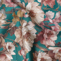 Teal Blush Cotton Satin Fabric 110cm