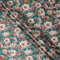 Teal Blush Cotton Satin Fabric 110cm