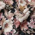 Charcoal Blush Cotton Satin Fabric 110cm