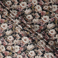 Charcoal Blush Cotton Satin Fabric 110cm
