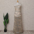 Brown Paisley Nylon Tulle Fabric 140cm