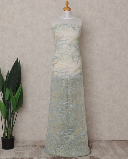 Green Abstract Nylon Tulle Fabric 140cm