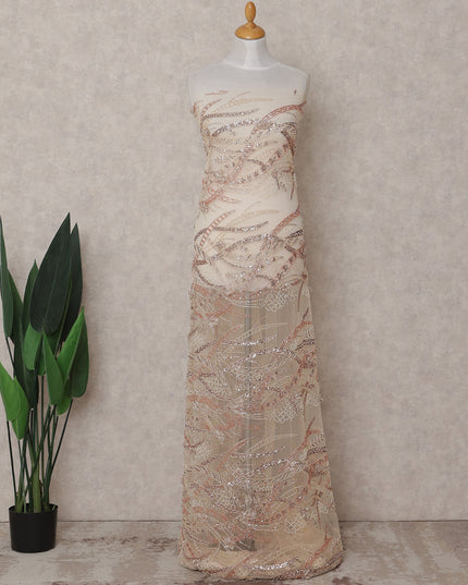 Peach Leaf Nylon Tulle Fabric 140cm