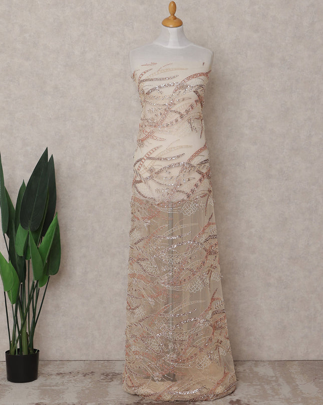 Peach Leaf Nylon Tulle Fabric 140cm