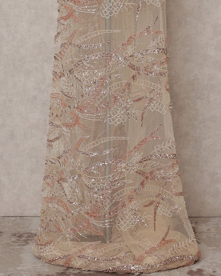 Peach Leaf Nylon Tulle Fabric 140cm