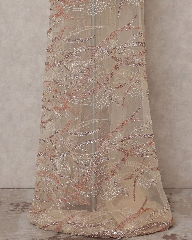 Peach Leaf Nylon Tulle Fabric 140cm