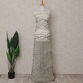 Grey Floral Nylon Tulle Fabric 140cm