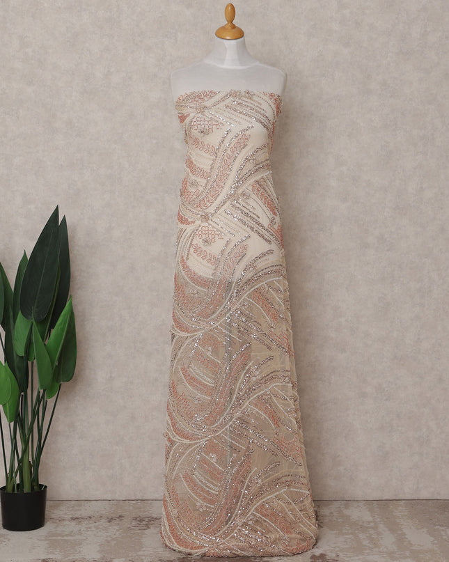 Peach Leaf Nylon Tulle Fabric 140cm