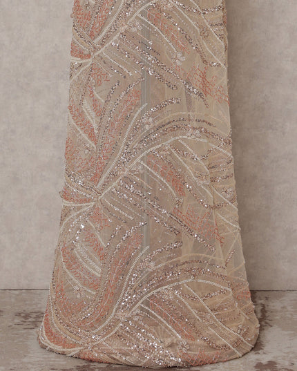Peach Leaf Nylon Tulle Fabric 140cm