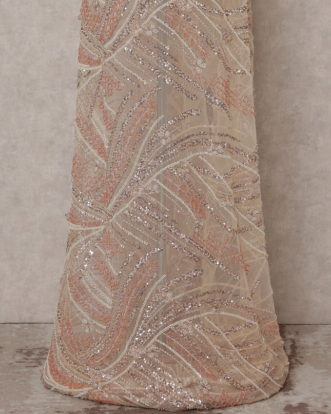 Peach Leaf Nylon Tulle Fabric 140cm