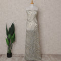 Beige Leaf Nylon Tulle Fabric 140cm