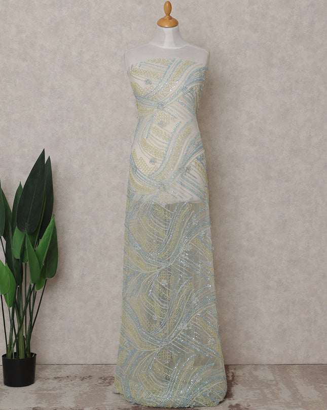 Green Leaf Nylon Tulle Fabric 140cm