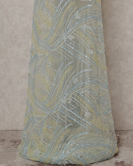 Green Leaf Nylon Tulle Fabric 140cm