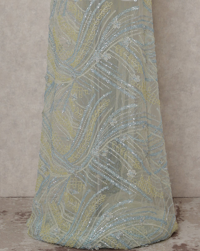 Green Leaf Nylon Tulle Fabric 140cm