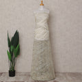 Light Yellow Leaf Nylon Tulle Fabric 140cm