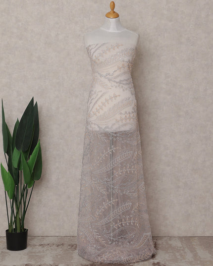 Light Pink Leaf Nylon Tulle Fabric 140cm