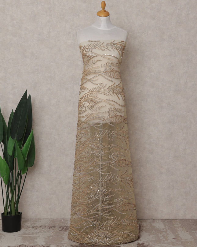 Gold Leaf Nylon Tulle Fabric 140cm