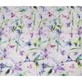 Silver Grey Floral Silk Crepe Jacquard Fabric 110cm