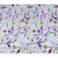 Lilac Purple Floral Silk Crepe Jacquard Fabric 110cm