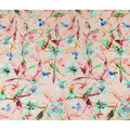 Peach Pink Floral Silk Crepe Jacquard Fabric 110cm
