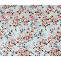 Pastel Mint Floral Silk Crepe Jacquard Fabric 110cm