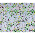 Lavender Purple Floral Silk Crepe Jacquard Fabric 110cm