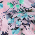 Blush Pink Floral Silk Crepe Jacquard Fabric 110cm