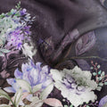 Mustard Grey Floral Silk Crepe Jacquard Fabric 140cm