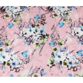 Rose Pink Floral Silk Crepe Jacquard Fabric 140cm