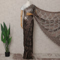 Espresso Brown French Chantilly Lace Saree 5.5m
