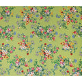 Olive Green Floral Silk Crepe Jacquard Fabric 110cm