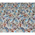 Taupe Beige Floral Silk Crepe Jacquard Fabric 140cm