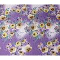 Violet Purple Floral Silk Crepe Jacquard Fabric 140cm