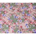 Dusty Pink Floral Silk Crepe Jacquard Fabric 140cm