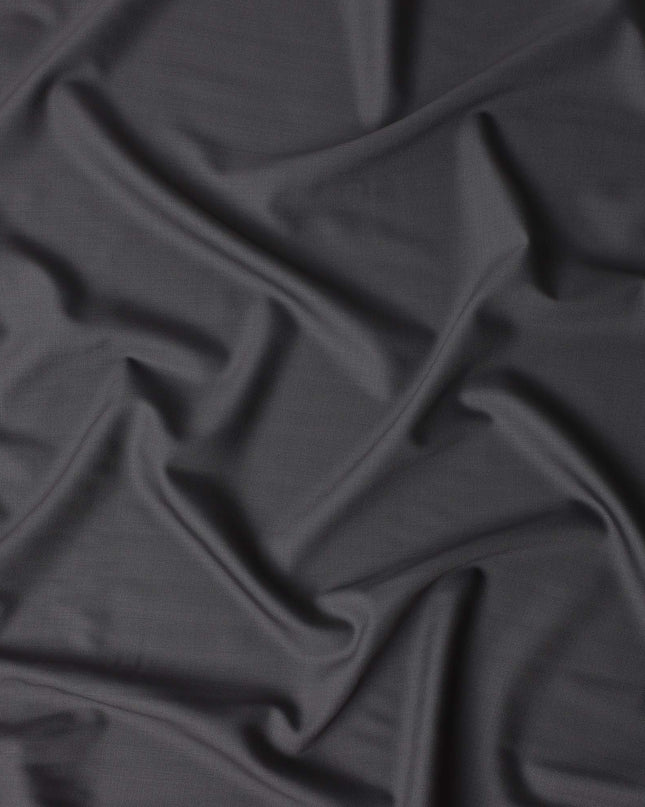 Gunmetal Grey Wool Blend Suiting Fabric 150cm