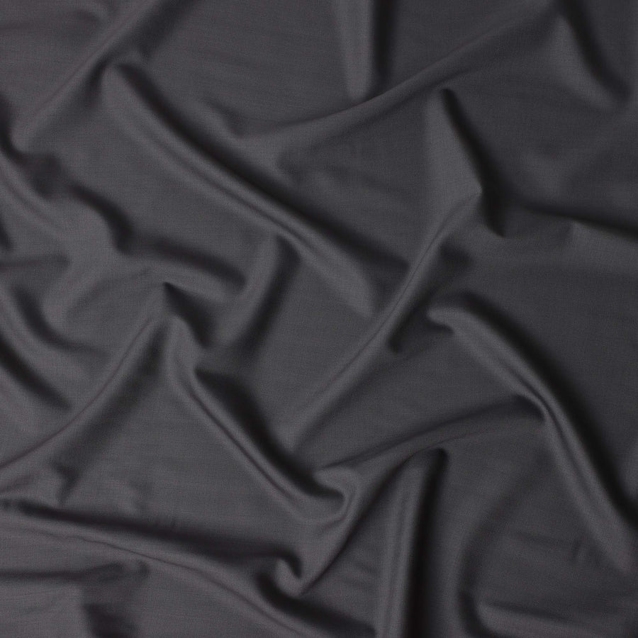 Gunmetal Grey Wool Blend Suiting Fabric 150cm