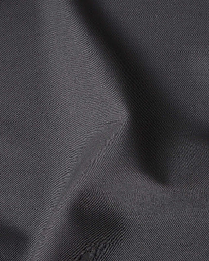 Gunmetal Grey Wool Blend Suiting Fabric 150cm
