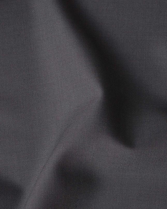Gunmetal Grey Wool Blend Suiting Fabric 150cm
