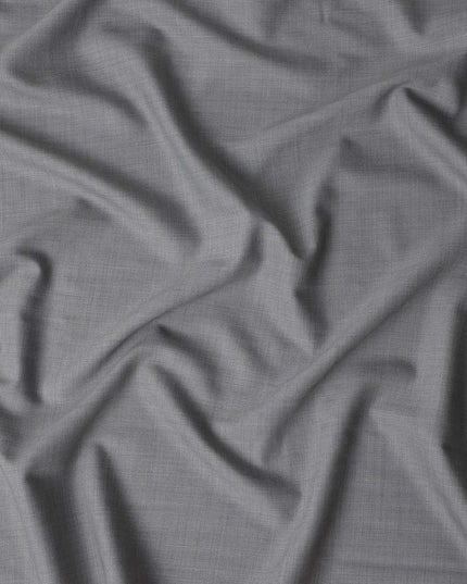 Silver Grey Wool Blend Suiting Fabric 150cm