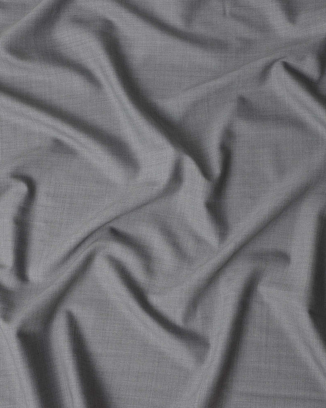 Silver Grey Wool Blend Suiting Fabric 150cm
