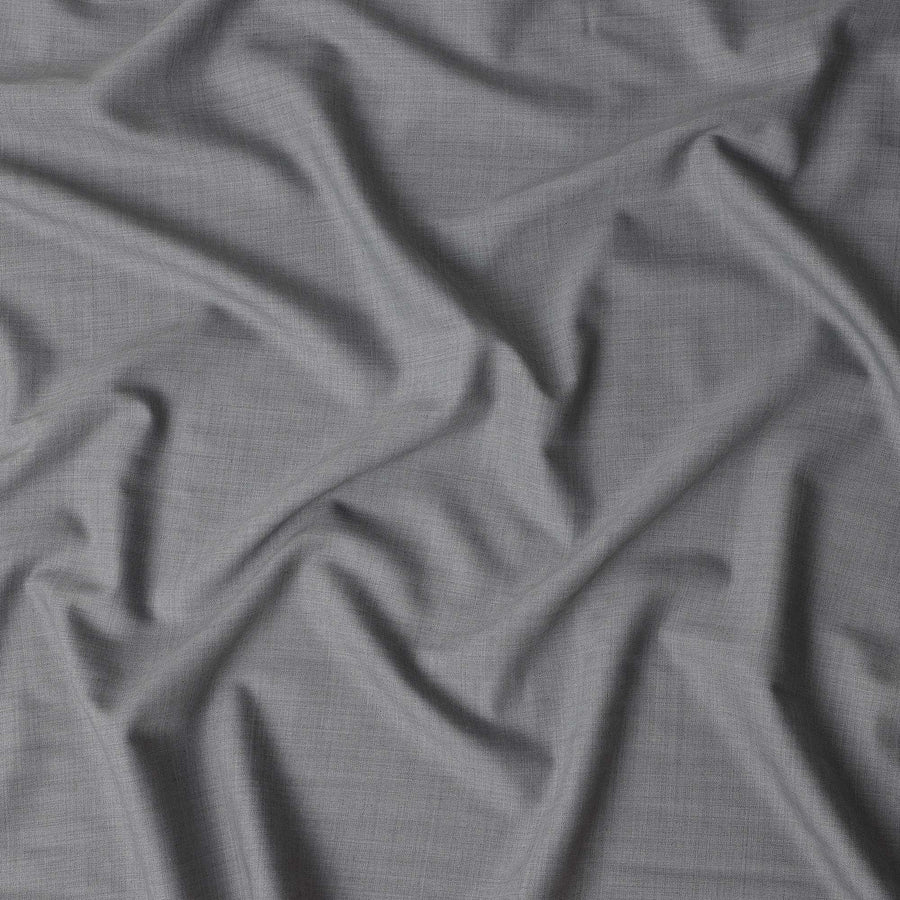 Silver Grey Wool Blend Suiting Fabric 150cm