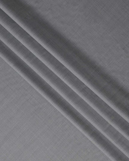 Silver Grey Wool Blend Suiting Fabric 150cm