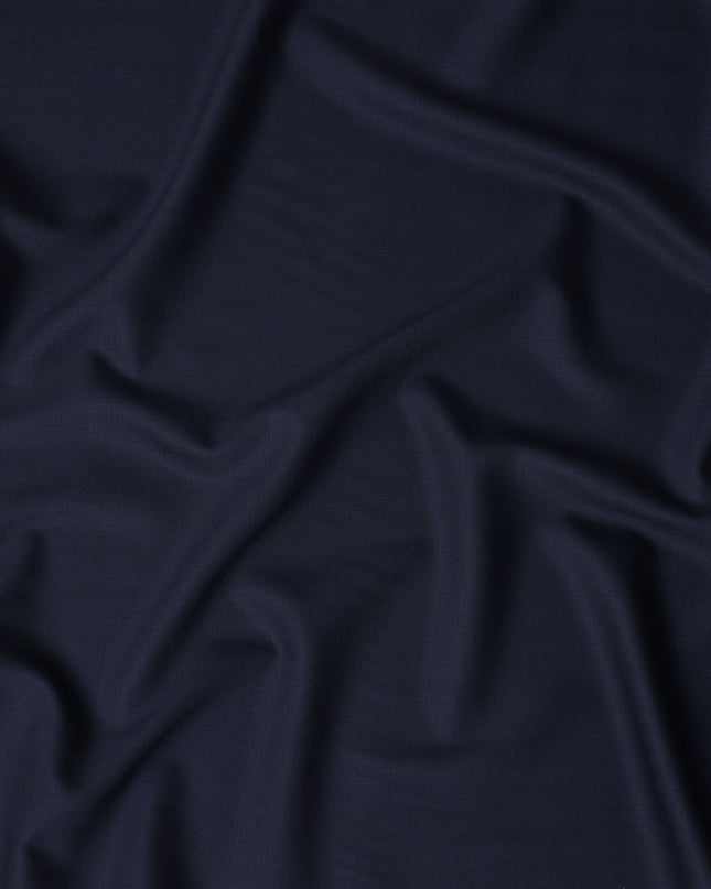 Classic Navy Wool Blend Suiting Fabric 150cm