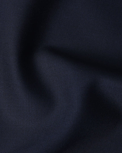Classic Navy Wool Blend Suiting Fabric 150cm